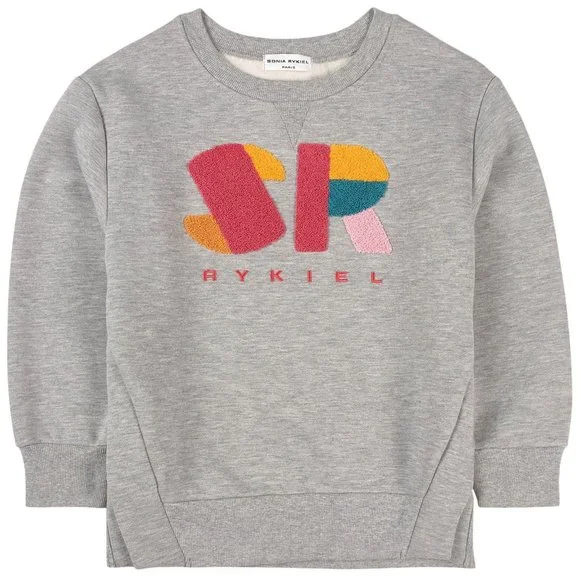 DESIGNER SONIA RYKIEL KIDS PARIS GIRLS GREY LORYNE SWEATSHIRT SZ 8 - Picture 1 of 2